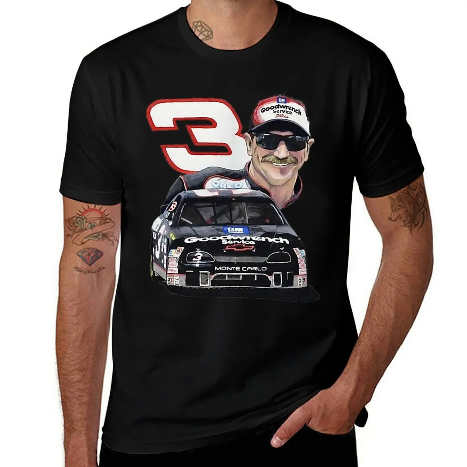 Dale sport Earnhardt (4) T-Shirt Big and Tall Solid Color T-Shirt