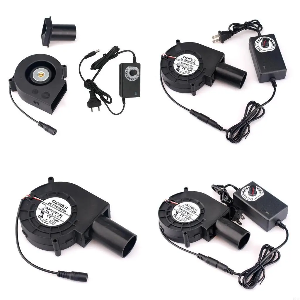 

EU/US Plug 12V BBQ Fan Cooking Blower with Speed Controller BBQ Stove Fan