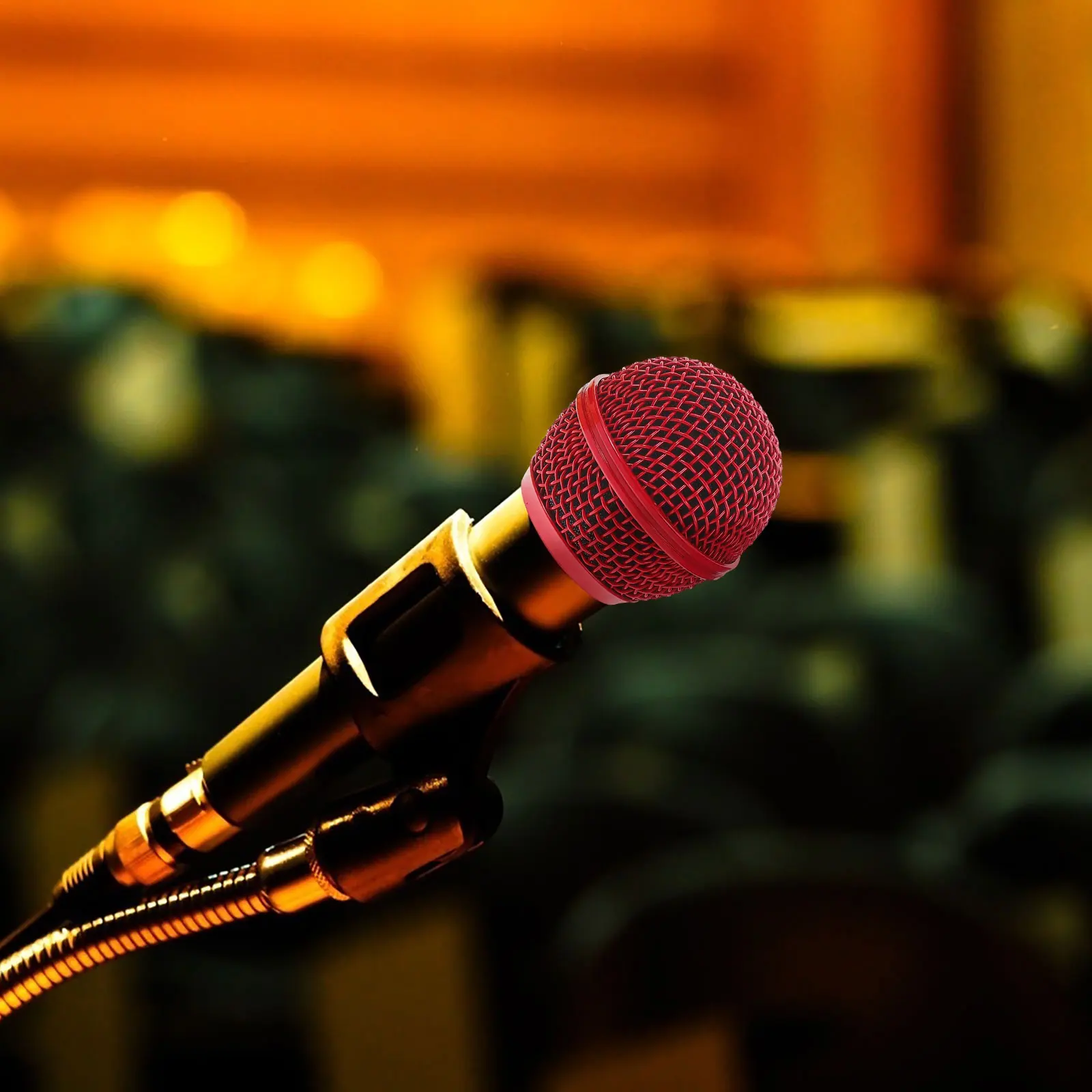 

4 Pcs Microphone Cover Mesh Head Grill Replacement for Portable Covers Metal Microphones