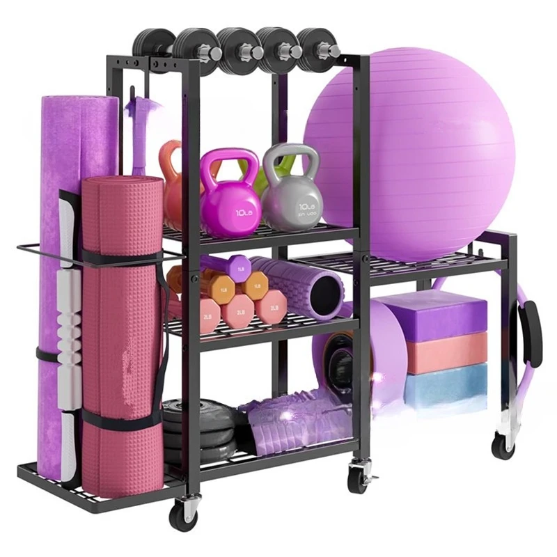 Cross-border dumbbell rack, yoga mat storage rack, home gym equipment storage rack, removable rack with hook