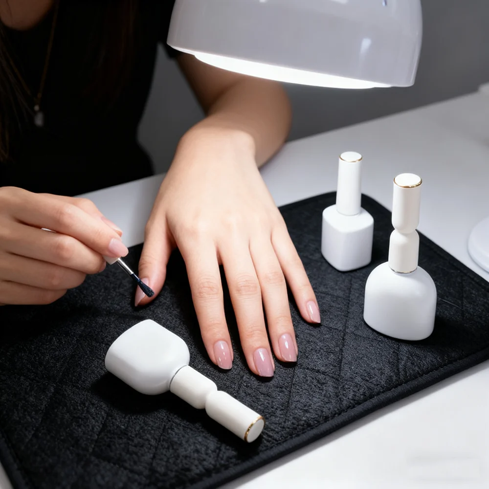 15ml Mini Nail Polish Glass Bottle With Brushes Empty Nail Gel Packaging Container Refillable Cosmetic Pot Manicure Oil Bottles