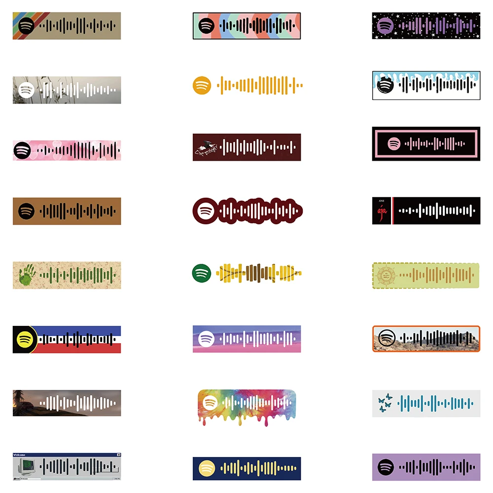 68pcs Music Code Aesthetic Stickers For Kid Laptop Luggage Guitar Skateboard Computer Phone Graffiti Decals Kid Gifts Toys