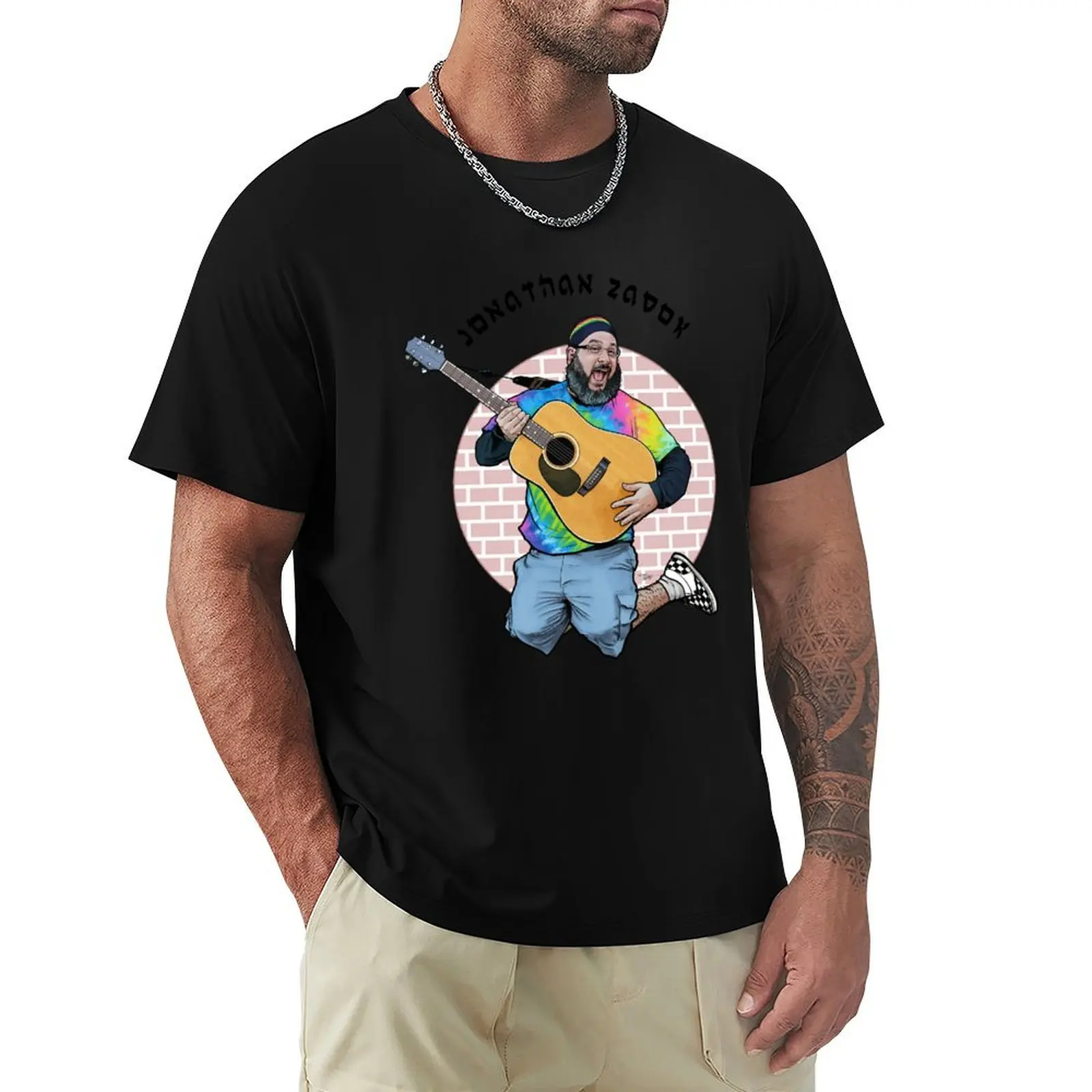 

Hopping Jonathan Zadok Logo T-Shirt customs vintage clothes plain black t shirts men