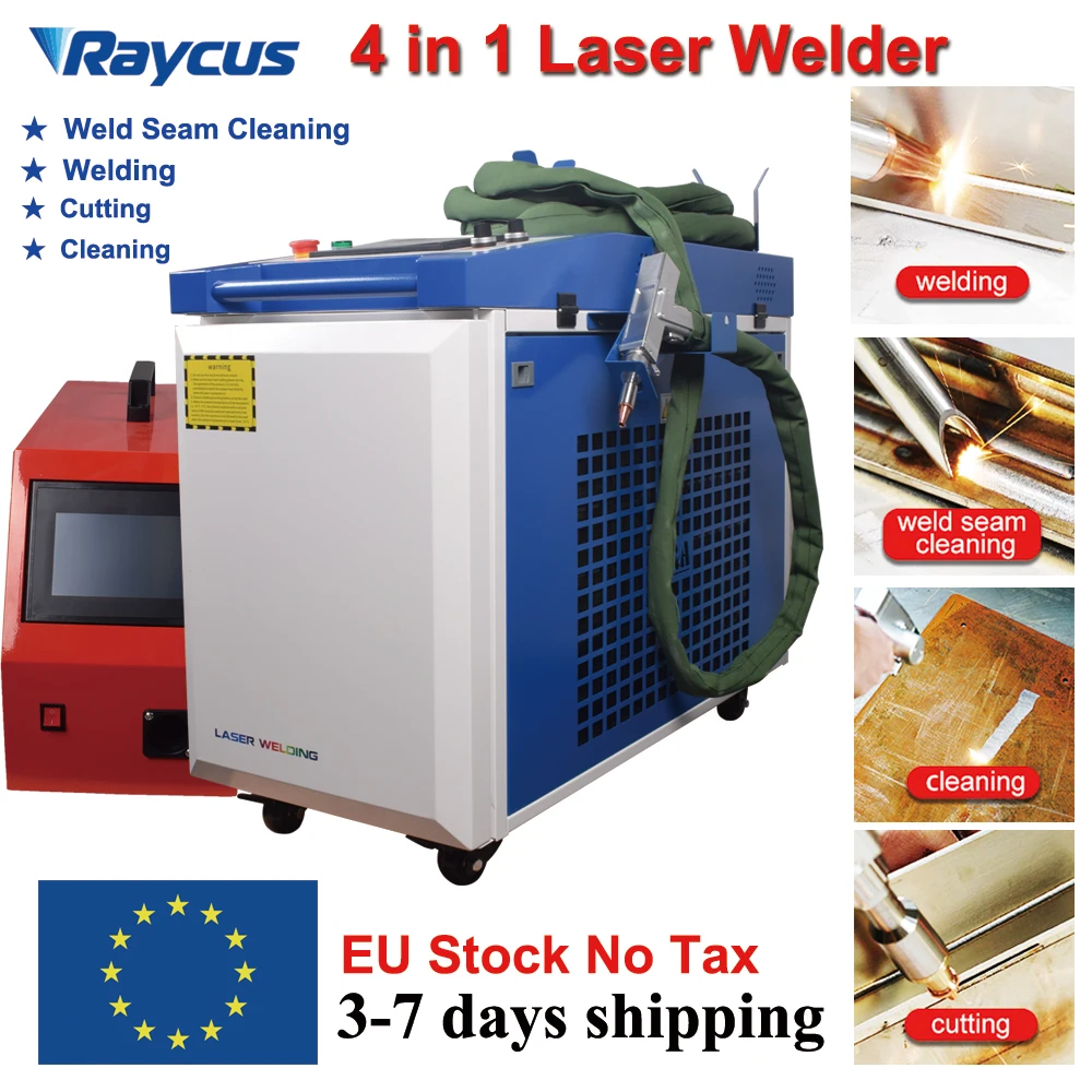 Raycus 1500W Laser Welding Machine 4 in 1 Fiber Laser Welding Cleaning Cutting Machine Portable Handheld Laser Welder For Metal