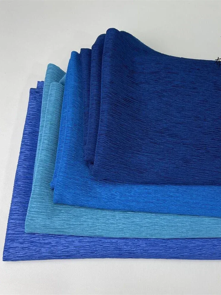 

Сапфирово-синяя специальная вогнутая ткань с коровьим животом для одежды, оптовая продажа, ткань для одежды, шитье своими руками на метр, материал