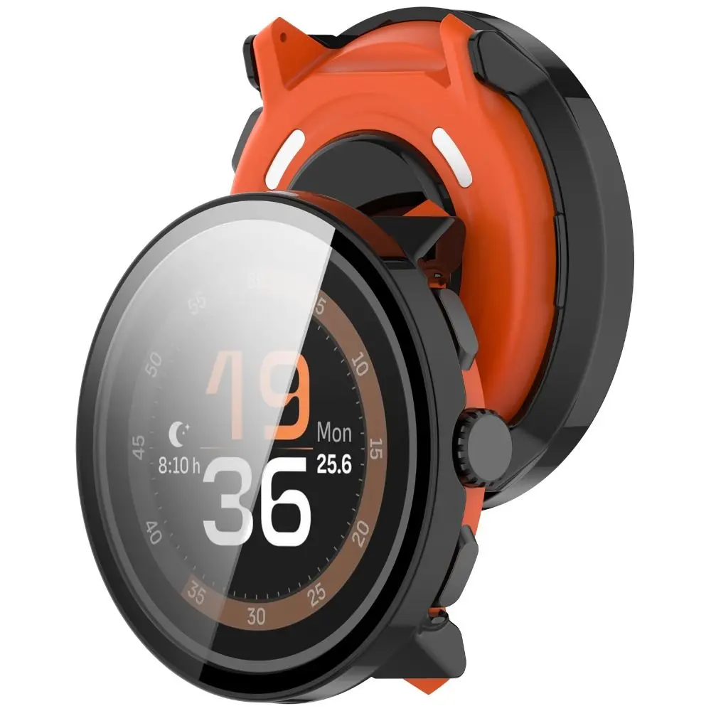 PC + حافظة واقية مقسى تغطية كاملة غطاء شاشة ممتص للصدمات غطاء حماية مضاد للخدش لـ Suunto Run