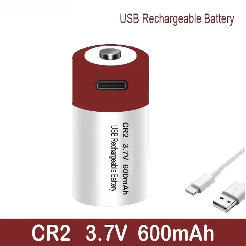 3.7V 600mAh CR2 Rechargeable Li-ion Battery for GPS Medical Equipment Infrared Sensor High Quality 5-20pcs