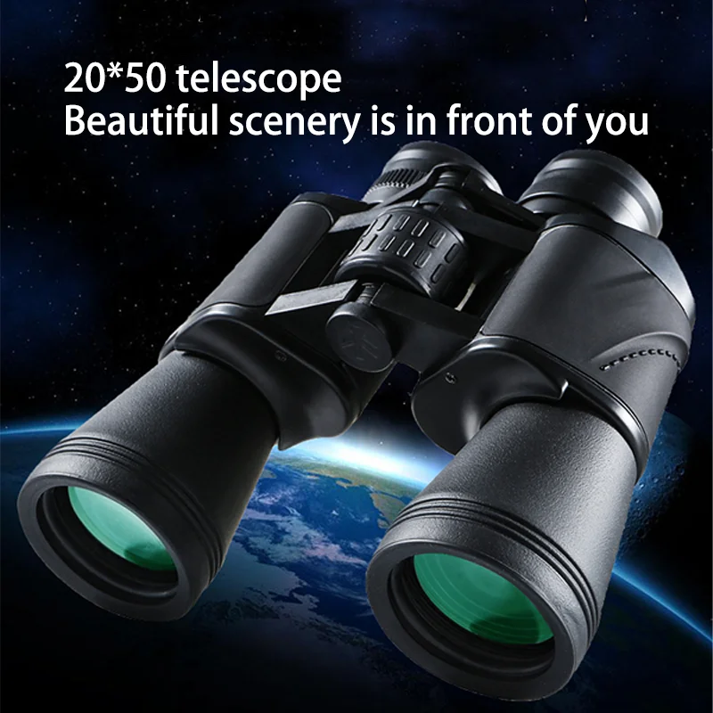 20x50 HD binocular powerful professional large eyepiece BAK4 prism FMC coated outdoor hunting camping monocular telescope