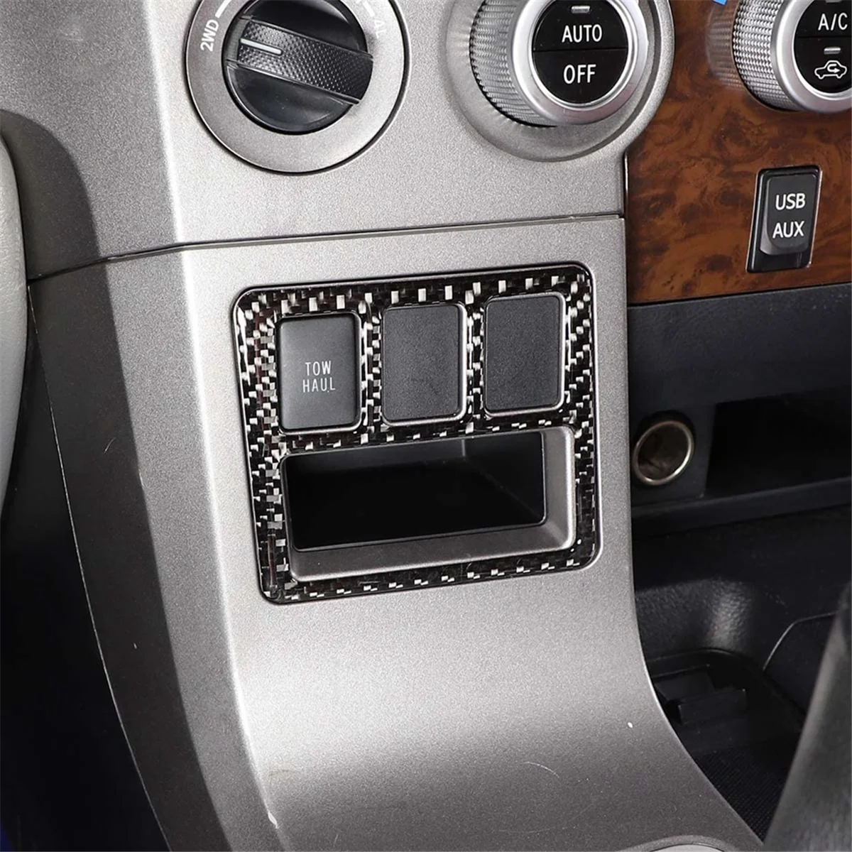 インテリアインテリアカーアクセサリー,インテリアトリムステッカー,LHD,ソフトカーボンファイバー,トヨタツンドラ2007-2013