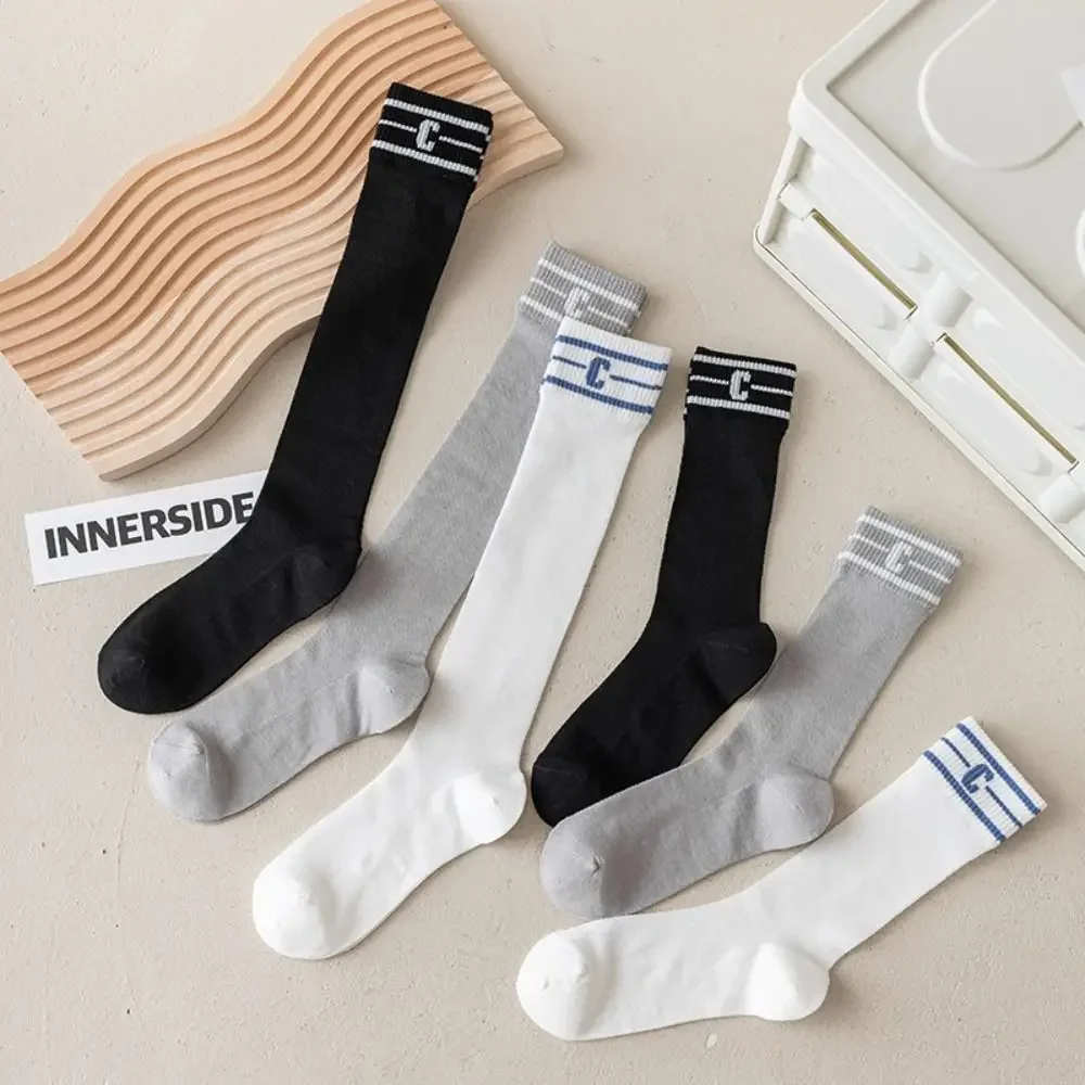 

New Women Knee High Socks Breathable Cotton Socks C Letter Golf Socks Matching Calf Socks Long Socks JK Stockings Sports Socks