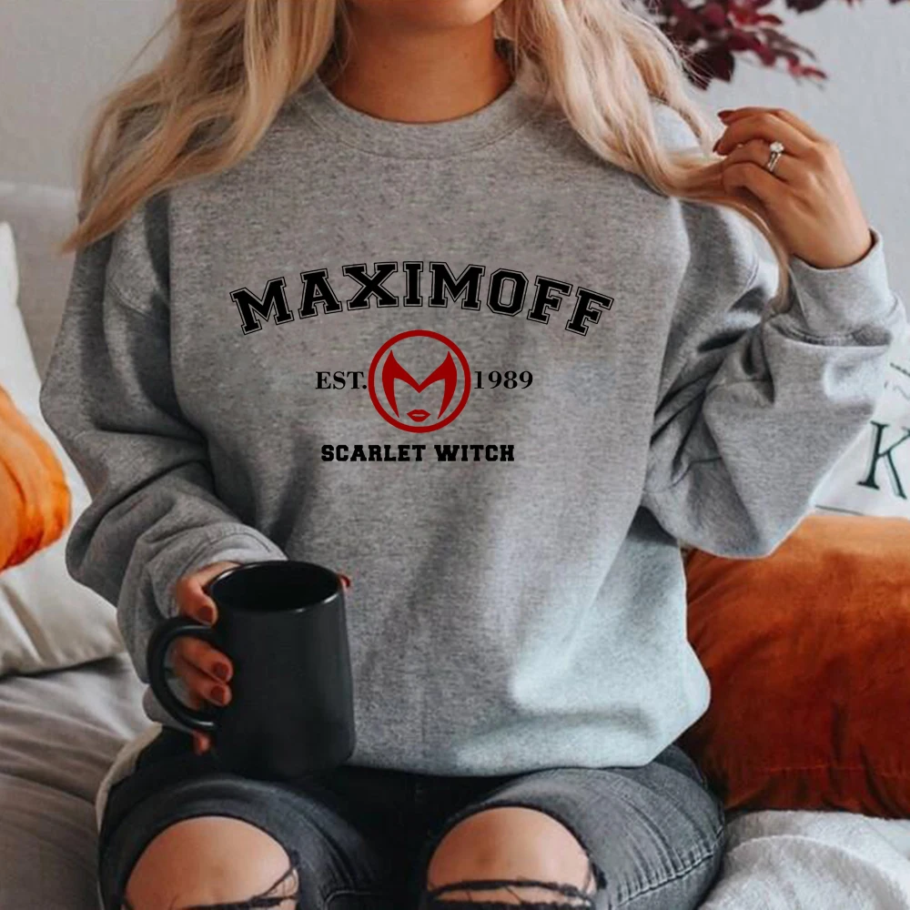 Wanda Maximoff 1989 Sweatshirt TV Series Hoodie Women Long Sleeve Sweatshirt Streetwear Pullover Superhero Hoodies Women Clothes