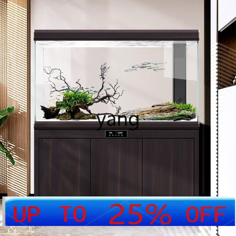 

LH ultra-white glass fish tank living room large screen floor-to-ceiling household entrance partition wall