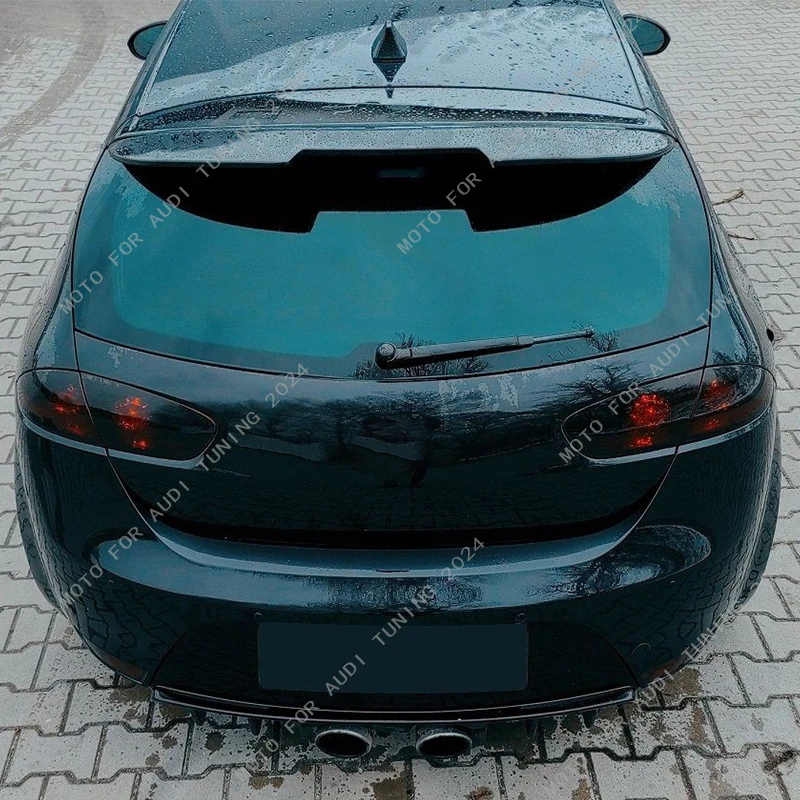 Para Seat Leon MK2 1P Facelift 2009-2012, Alerón Trasero Estilo MAXTON, Extensión de Alerón Trasero, Tapa de Alerón, Tuning
