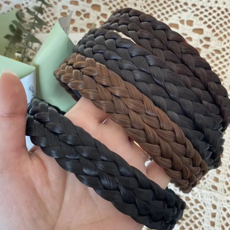 New Wide Wig Headband Wig Braids Twist Braids Wig Hair Accessories Wig Cap White Hair Cover Top Hair Clip