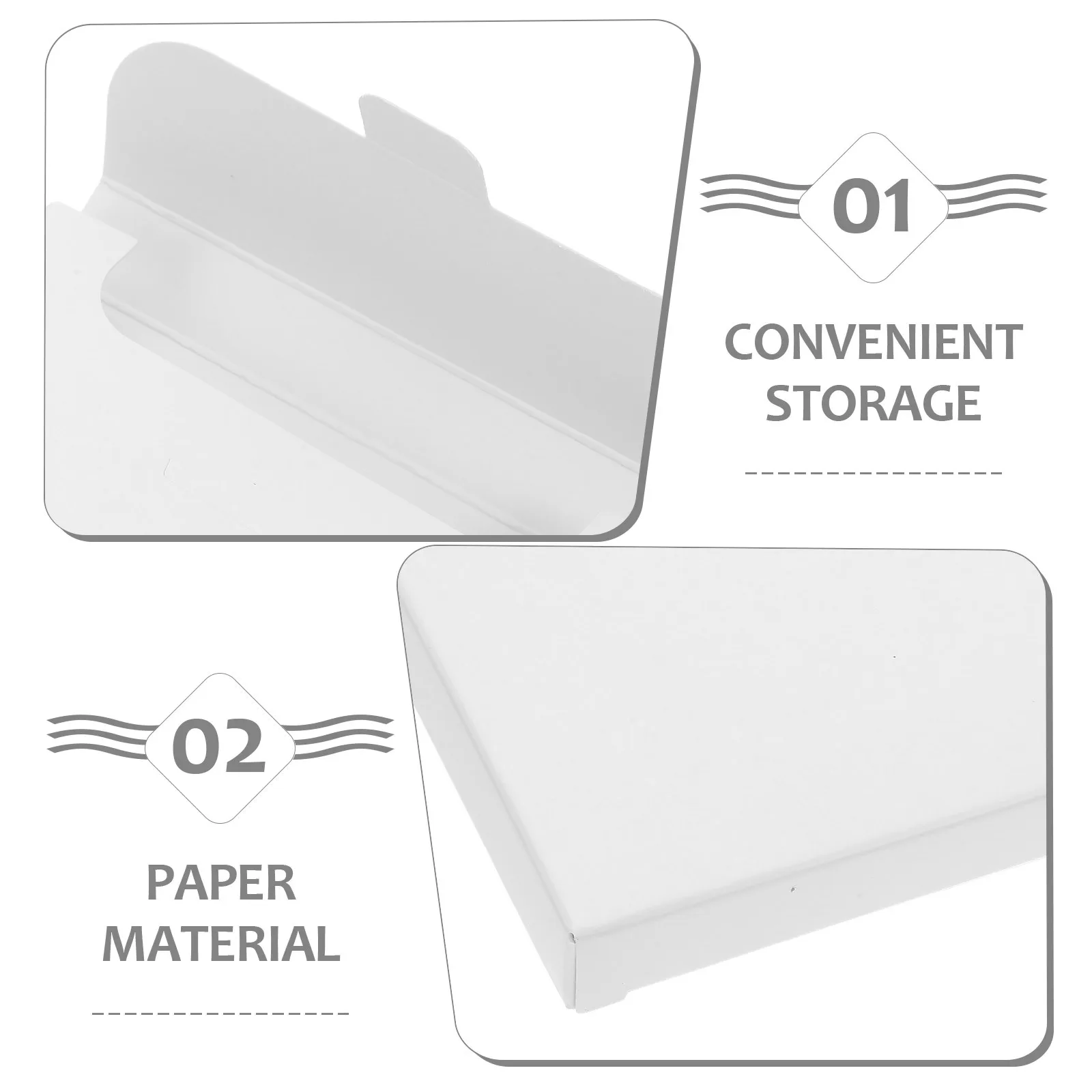 50 Buah Kotak Penyimpanan Kartu Kertas Kraft Organizer Kartu Pos Tempat Amplop Kosong Kartu Ucapan Wadah Penyimpanan Foto Dokumen