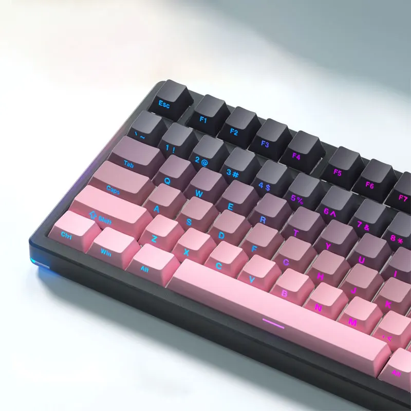 131 Keys Gradient Keycaps Cherry Height PBT Thermal Sublimation DIY For 61 87 98 104 108 Keys Mechanical Keyboard