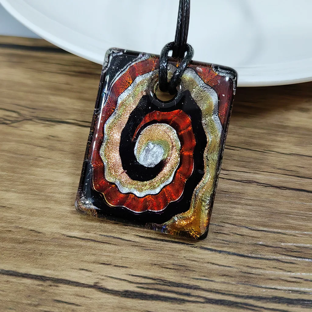 6 pçs mix vidro mauran floral redemoinho lampwork pingente colar para mulheres sentido artístico misterioso jóias baratas