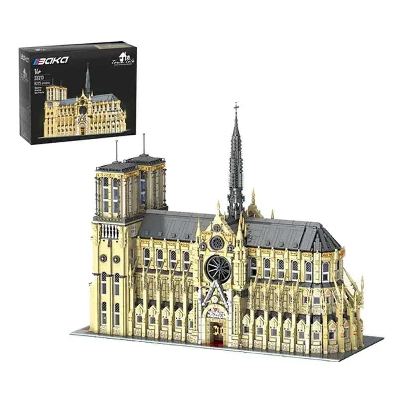 

Набор строительных блоков «Нотр-Дам де Пари», 8225 деталей, архитектурная модель знаменитой европейской церкви, конструктор для взрослых, подарок