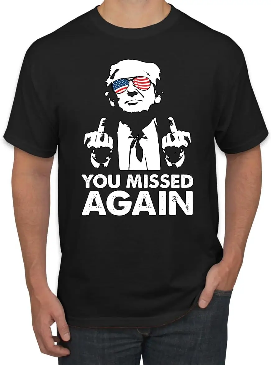 Wild Bobby Trump 2024 USA Glasses | You Missed Again 2nd Assassination Attempt Political Shirt