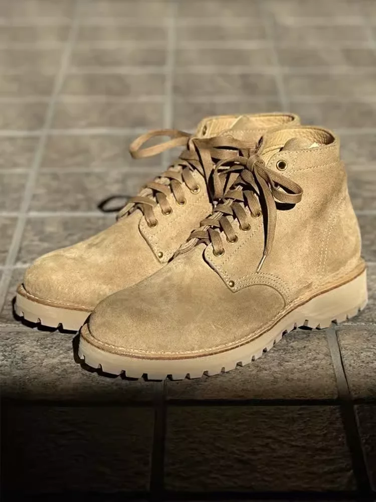 VISVIM-Chaussures de Travail en Daim à Semelle Épaisse, 24 Synchronisation, Brigad 16, Nouvelle Collection