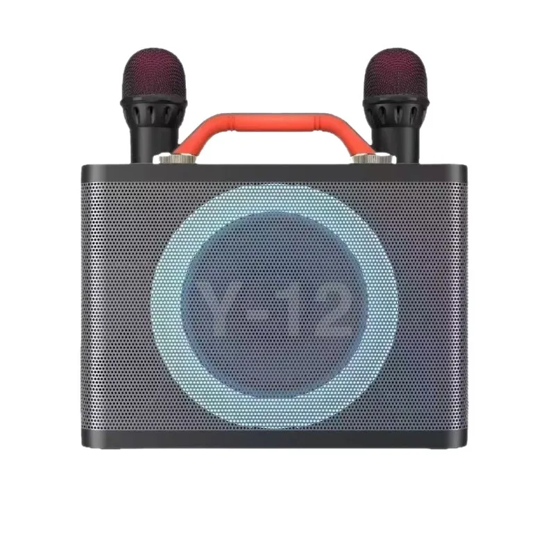 

Y-12 Color Light Wireless Dual Microphone Microphone Bluetooth Home Karaoke Integrated Speaker Portable Wireless Bluetooth
