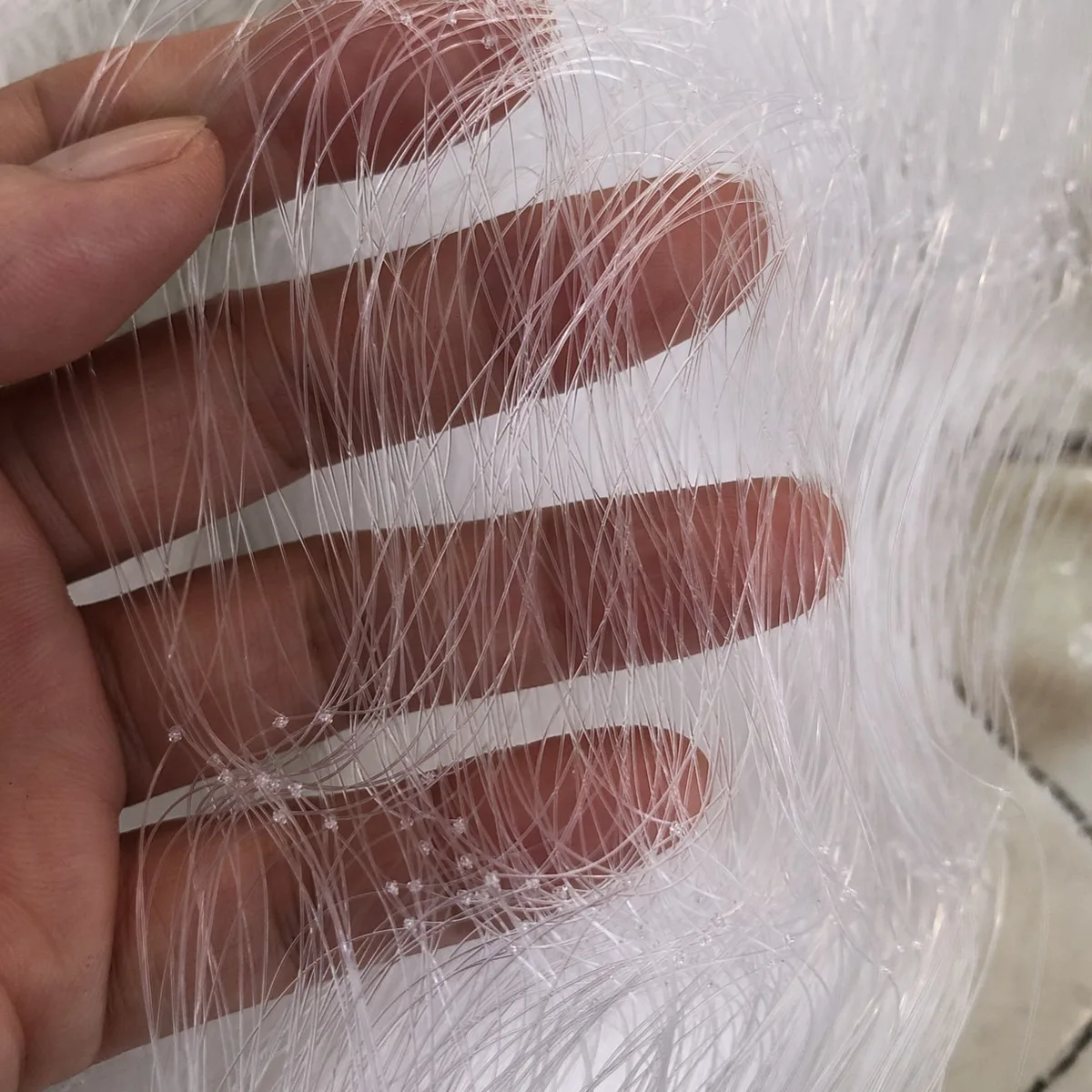 0.25mm Line Semi-Finished Fishing Net 1 layer Network Fishnet Accessorie Rede De Pesca Monofilament Nylon Gillnet Mesh 70mm-85mm