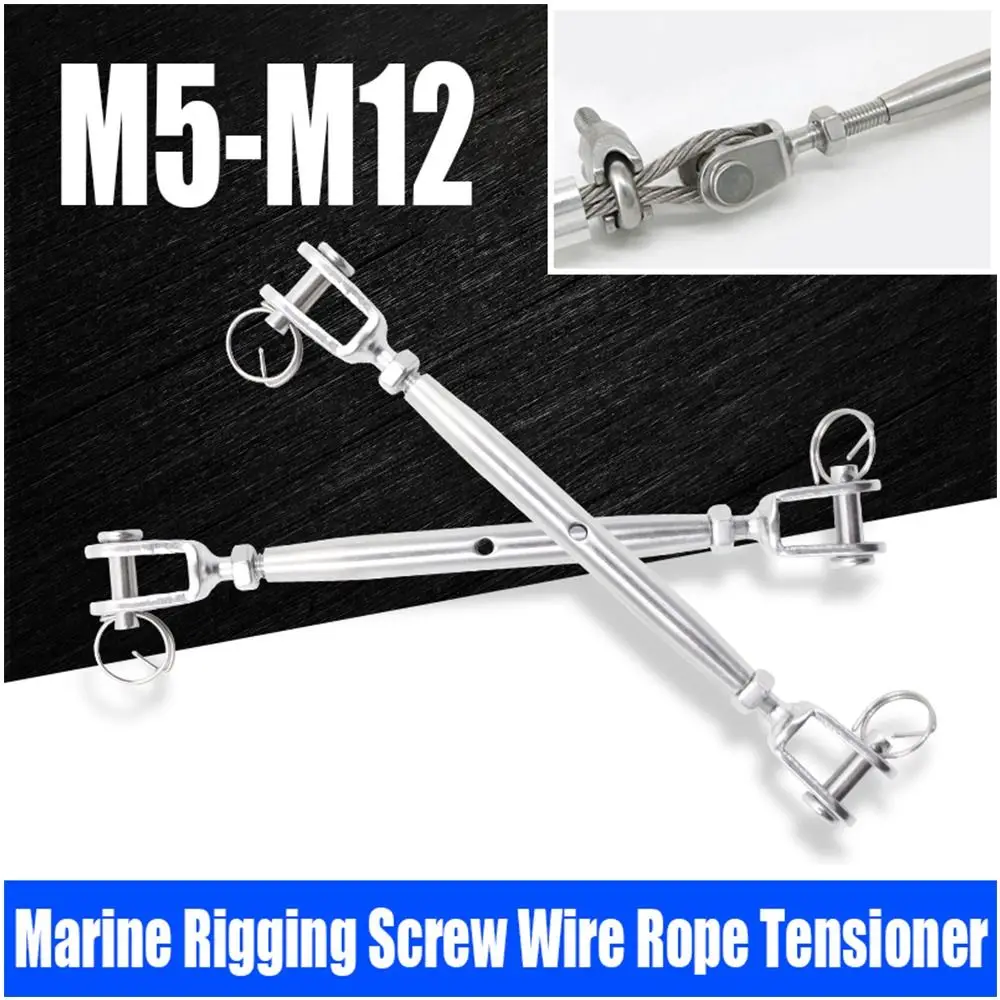 Screw Closed Body Marine Rigging 304 Stainless Steel Length Adjuster Clamp Jaw Turnbuckle Bolt Hardware M5-M12 Tensioner