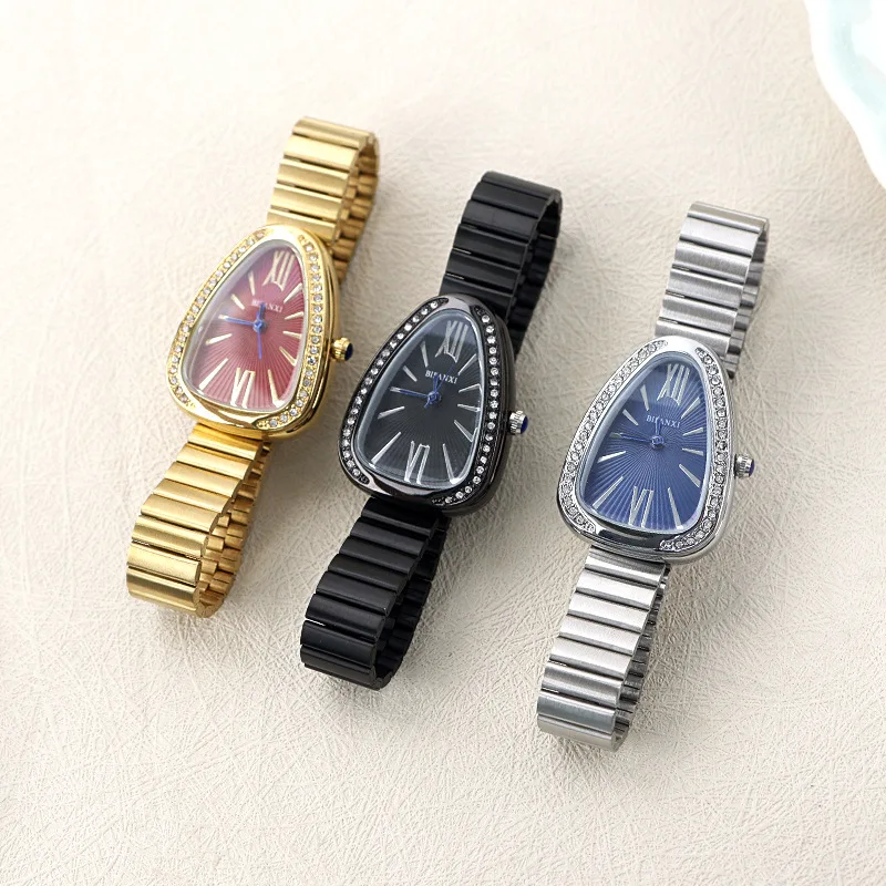 Luxury Brand Women Diamond Quartz Watches Fashion Ladies Stainless Steel Wristwatch Girls Clock Montre Femme Relógio Feminino