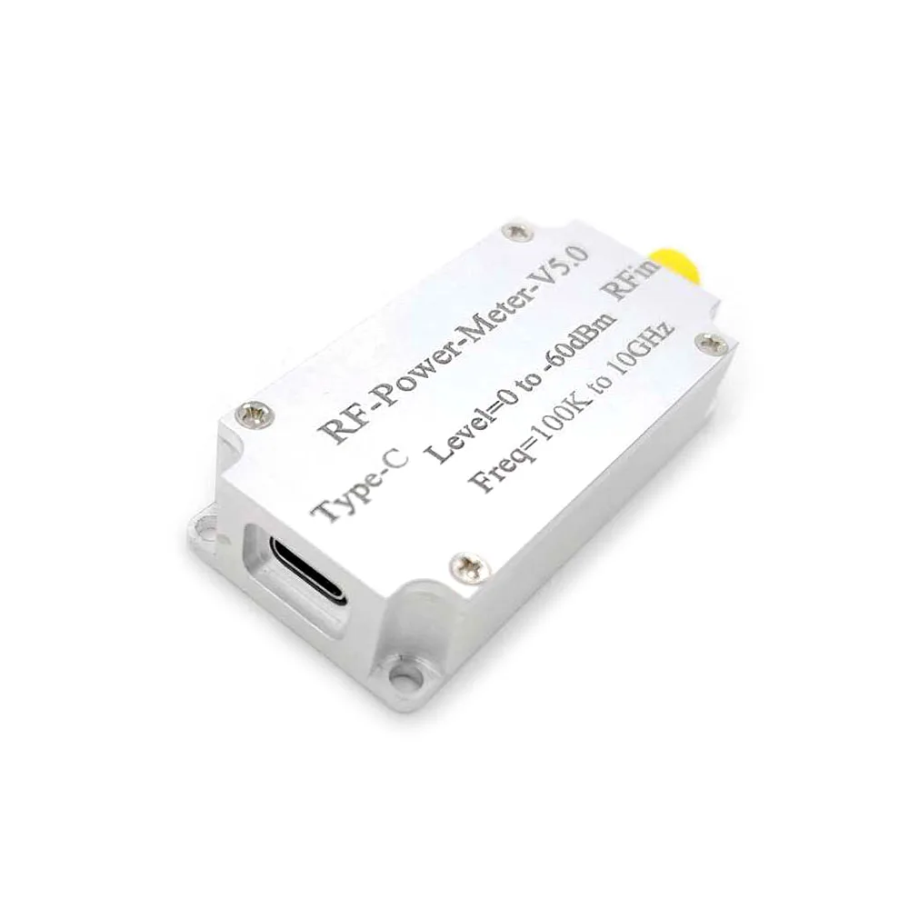 100K-10GHZ V5 USB RF Power Meter USB Communication Data Export Power Detector RF Attenuator FOR Ham Radio Amplifier