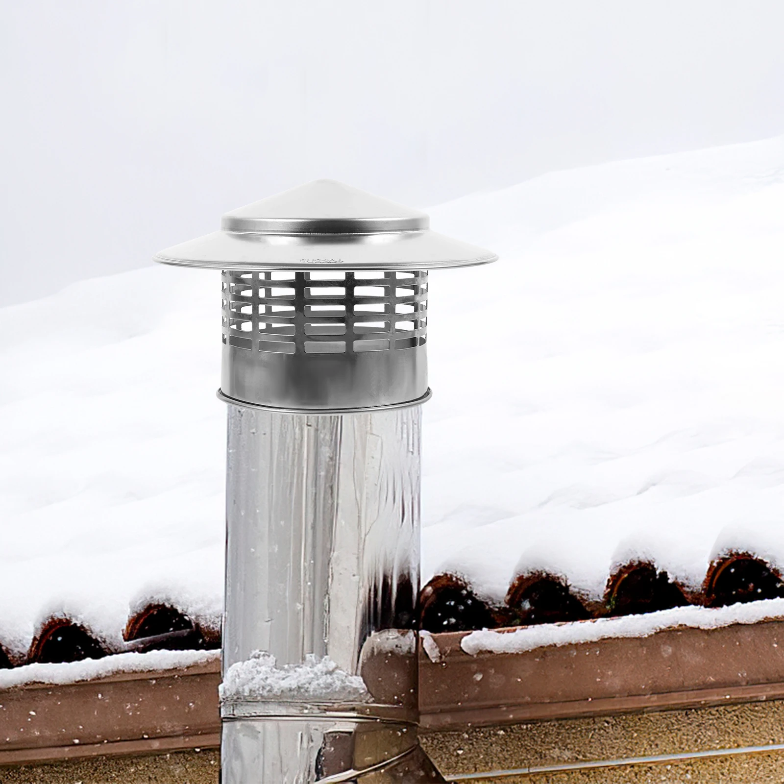

160mm Roof Rain Cap Ventilation Umbrella Chimney Cover Parts Exhaust Hood Protector Ducting Funnel Vent Floor Vents