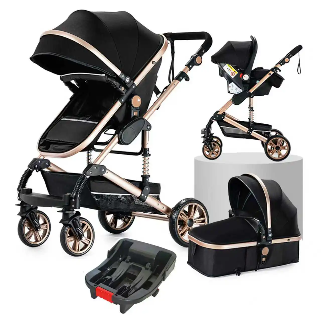 

Baby Stroller 3 In 1 Baby Accessories Stroller For Newborns Four Wheel Strollers Light Baby Stroller Foldable Stroller Baby Pram