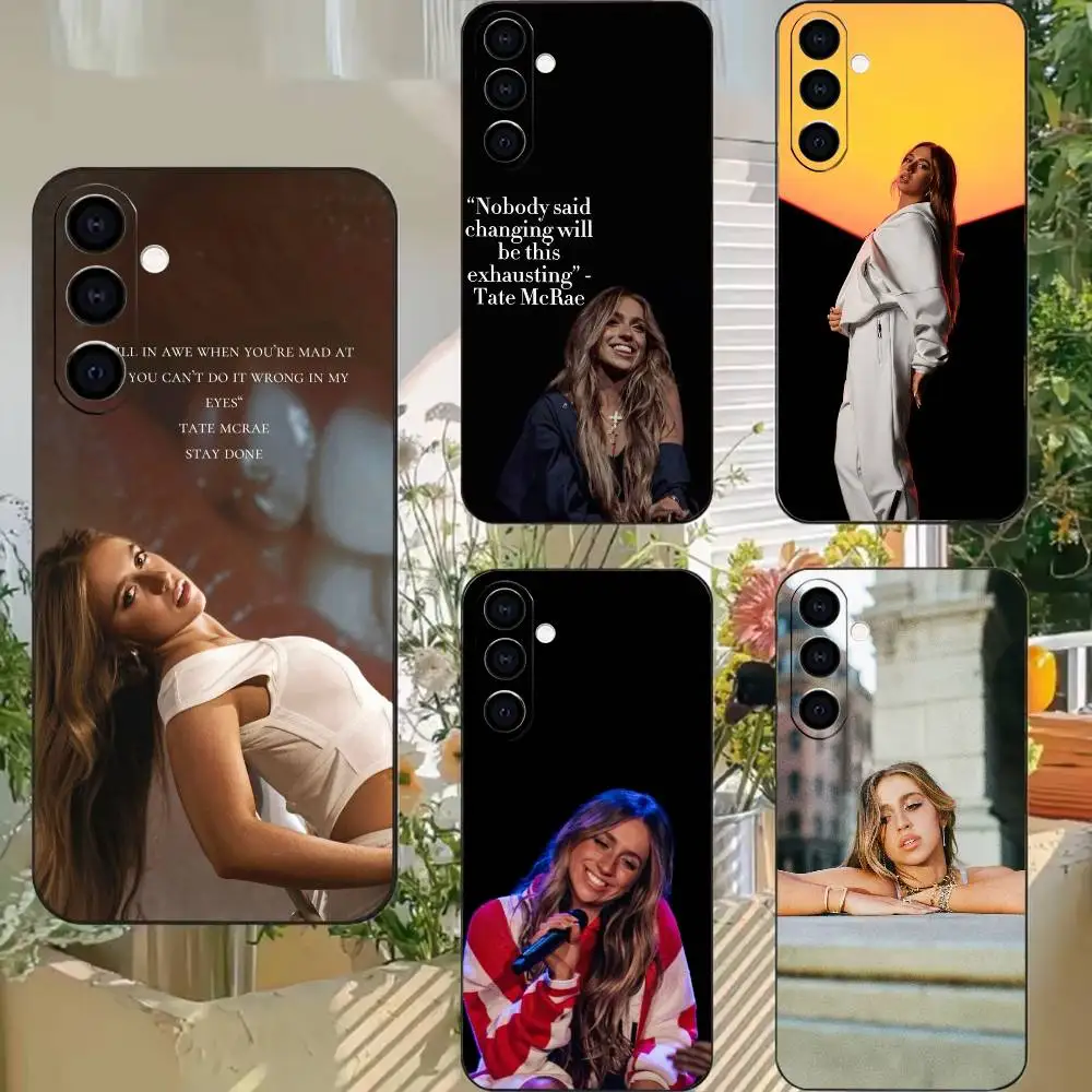 Canadian Pop Singer Tate McRae  Phone Case Black Soft Silicone TPU For Samsung A72,A51,A70,A71,A53,A52,A73