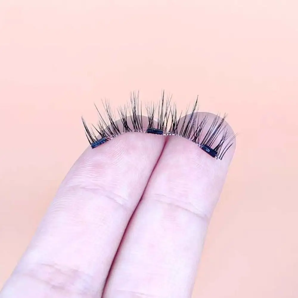 Pestañas postizas magnéticas de ojo de gato, maquillaje de larga duración, pestañas magnéticas con Clip con espejo, pestañas postizas sin pegamento esponjoso