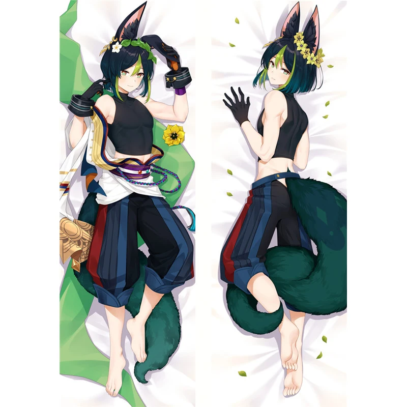 جينشين إمباكت Dakimakura كيس وسادة للجسم Baizhu، Thoma، Alhaitham Anime غطاء مطبوع عالي الدقة متعدد المقاسات لهدية المجمع #3
