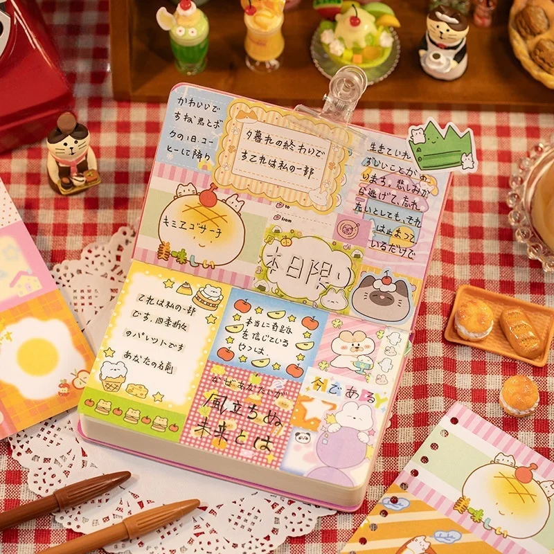Cute Cartoon Convenience Store Scrapbooking Writable Cut Film Coil Sticker Books Japenese Style Vintage DIY Decorative Stickers image 4