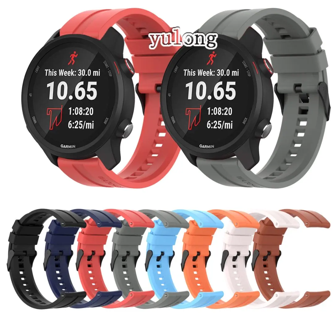 20/22 مللي متر سيليكون حزام الساعات ل Garmin Vivoactive 6 5 4 3 Venu 2 3 SQ 2 2Plus Forerunner 55 158 245 645 165 255 265