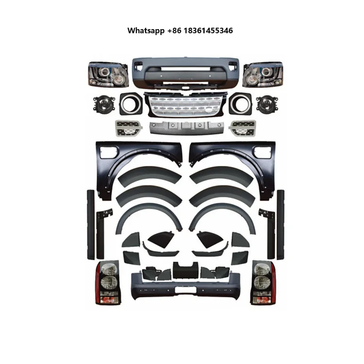 For Discovery 3 2005-2009 New Body Kit LED Headlight Taillight Front Rear Bumper 2