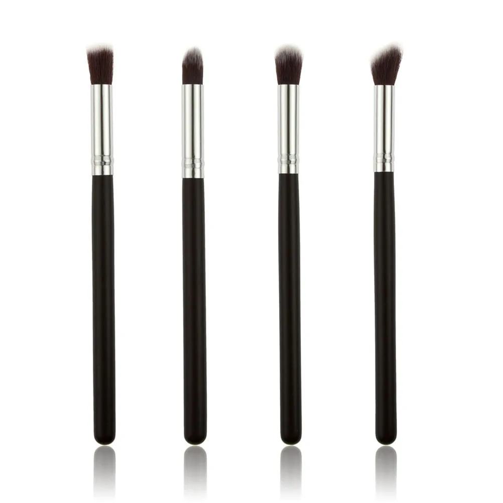 

4Pcs Eyeshadow Makeup Brush Set Soft Horse Hair Portable Design for Cream Liquid Mineral Powder Cosmetics Eye Blending Pencil