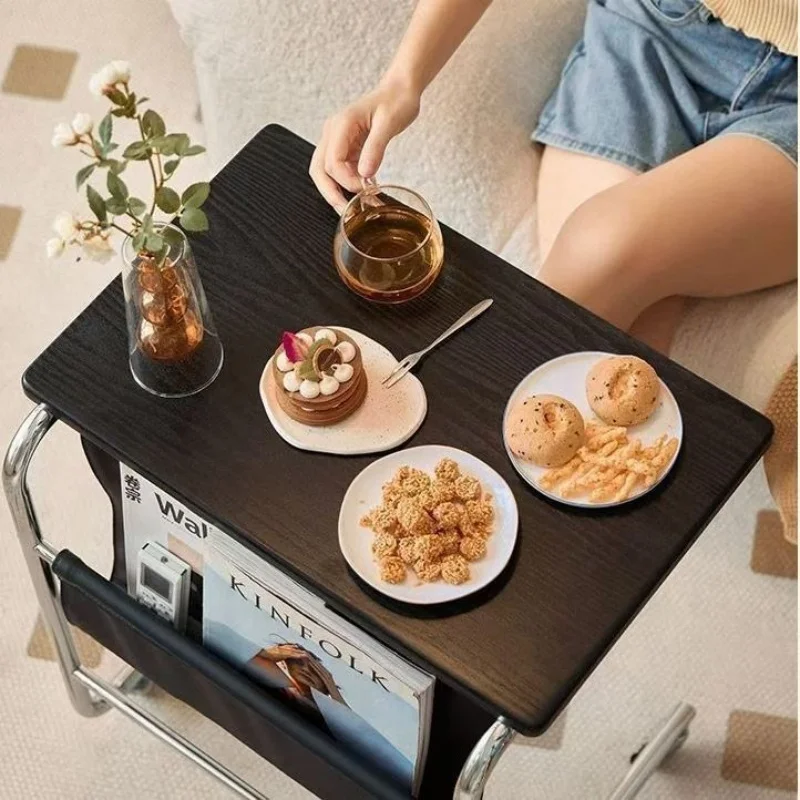 Bedside Table Sofa-side Table Living Room Bedroom Lazy Chair Desk Laptop Computer Table Movable Multifunctional Side Table image 3