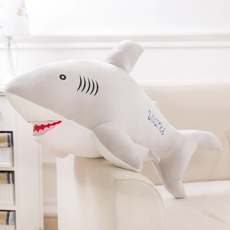 [Funny] 50cm Ocean Cartoon plush Shark Toys Soft hold Pillow Super Soft Stuffed cotton Animal Shark Dolls model kids girl gift