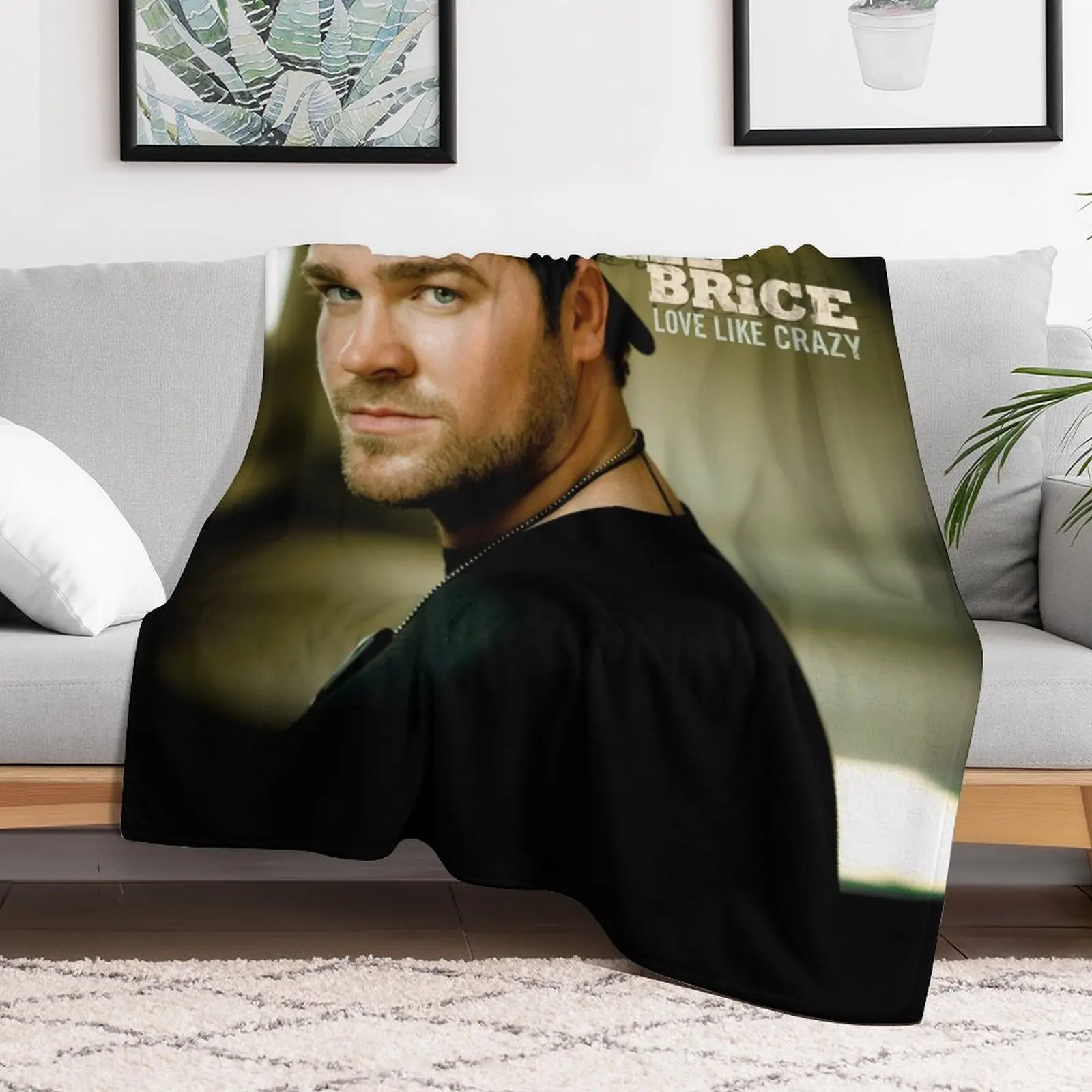 

Lee Brice love like crazy Throw Blanket bed plaid Furry Retros Blankets
