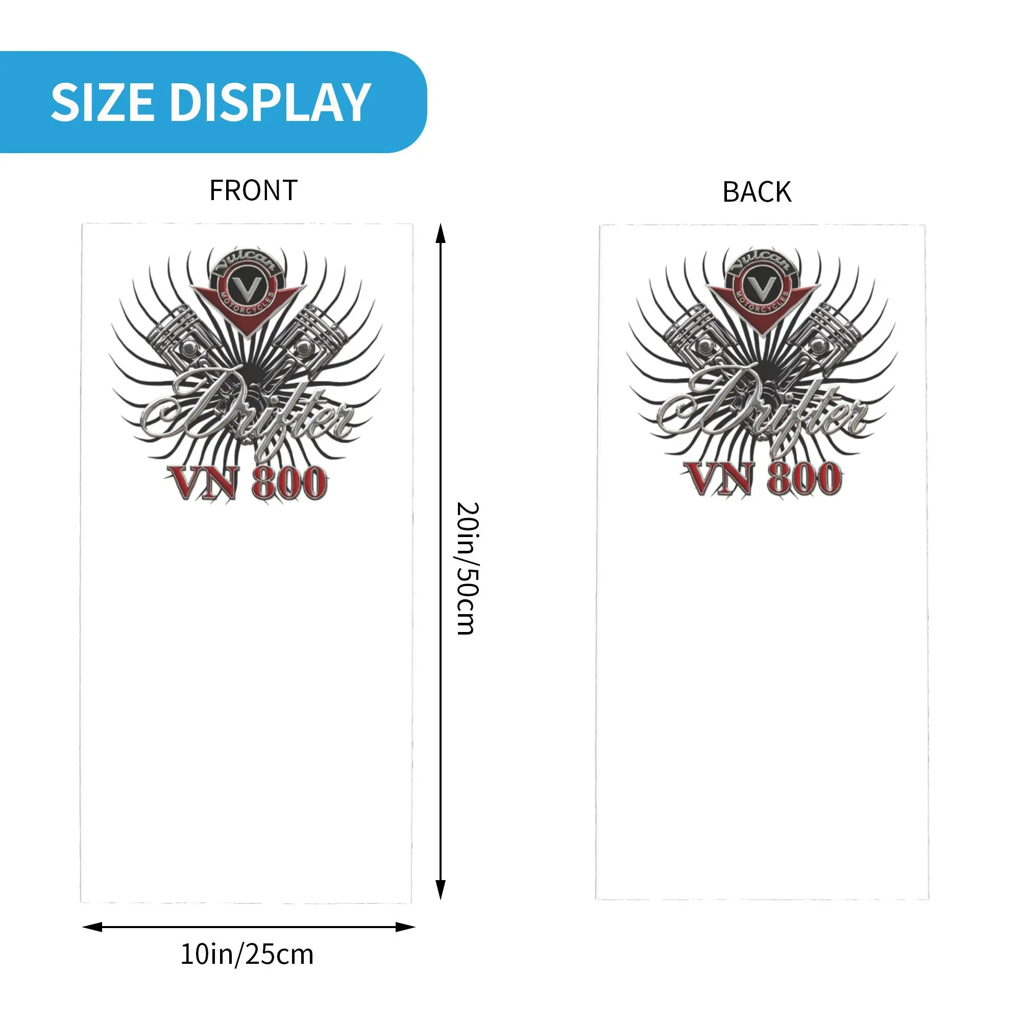 فولكان التائه VN 800 بيستونز دراجة نارية باندانا الرقبة الجراب مطبوعة التفاف قناع وشاح دافئ أغطية الرأس الدراجات للرجال النساء الكبار