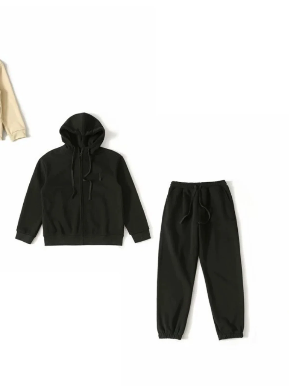 

Повседневный комплект Briti Casual RL: универсальный теплый флисовый набор, свободная толстовка на молнии, прямые брюки с эластичным поясом, парный комплект