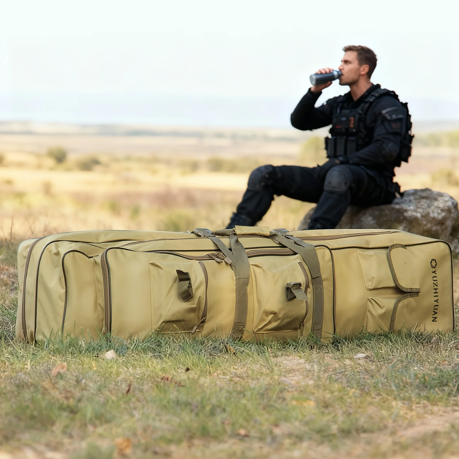 Tactical Bag,Thick Oxford XL Dual-Layer,Hand&Shoulder Carry for Fishing&Tactical&Hunting Use