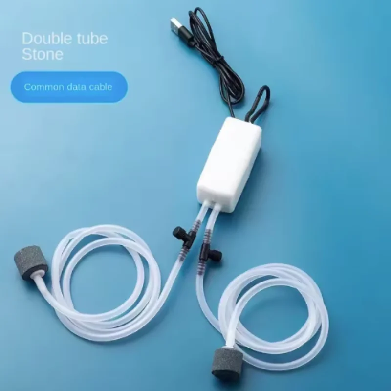 Heißes Mini-Aquarium-Luftpumpen-Set, USB-betrieben, leise, energieeffizienter Sauerstoffgenerator mit Luftstein für Fischbecken – Detail 9