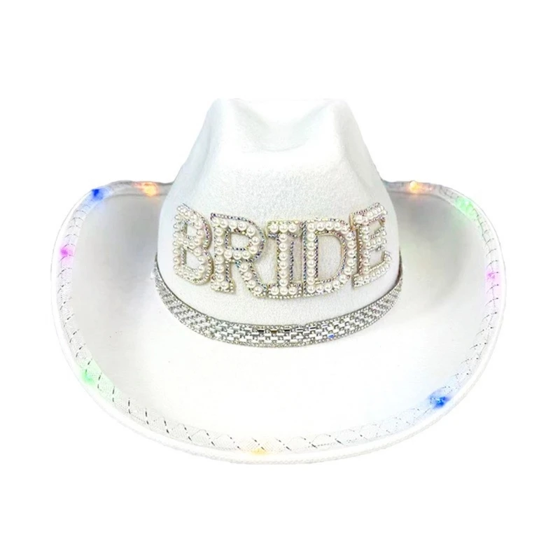 Light Up Top Hat for Bride Groom Wedding Dressingup Hat Bachelorettes Party Hat