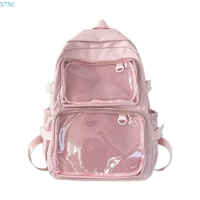 X7XC Large Capacity Backpack for Pin Display Student School Backpack Itabag Backpack