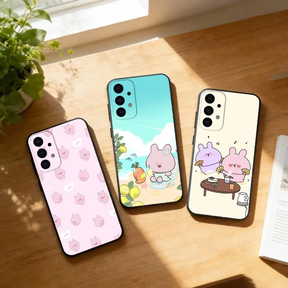 Cartoon A-Asamimichan Phone Case For Samsung S25,24,23,22,30,21,10,9,Ultra,Plus,Lite Soft Black Case