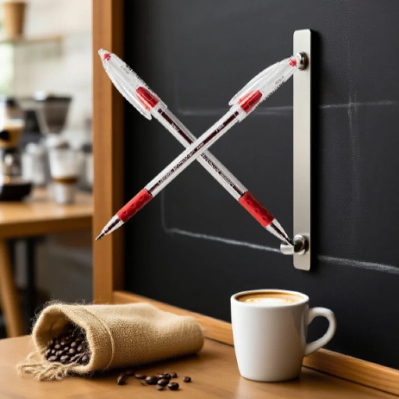 0.7mm Fine Point Ballpoint Pens - 2 with Comfortable Feel & Red Ink