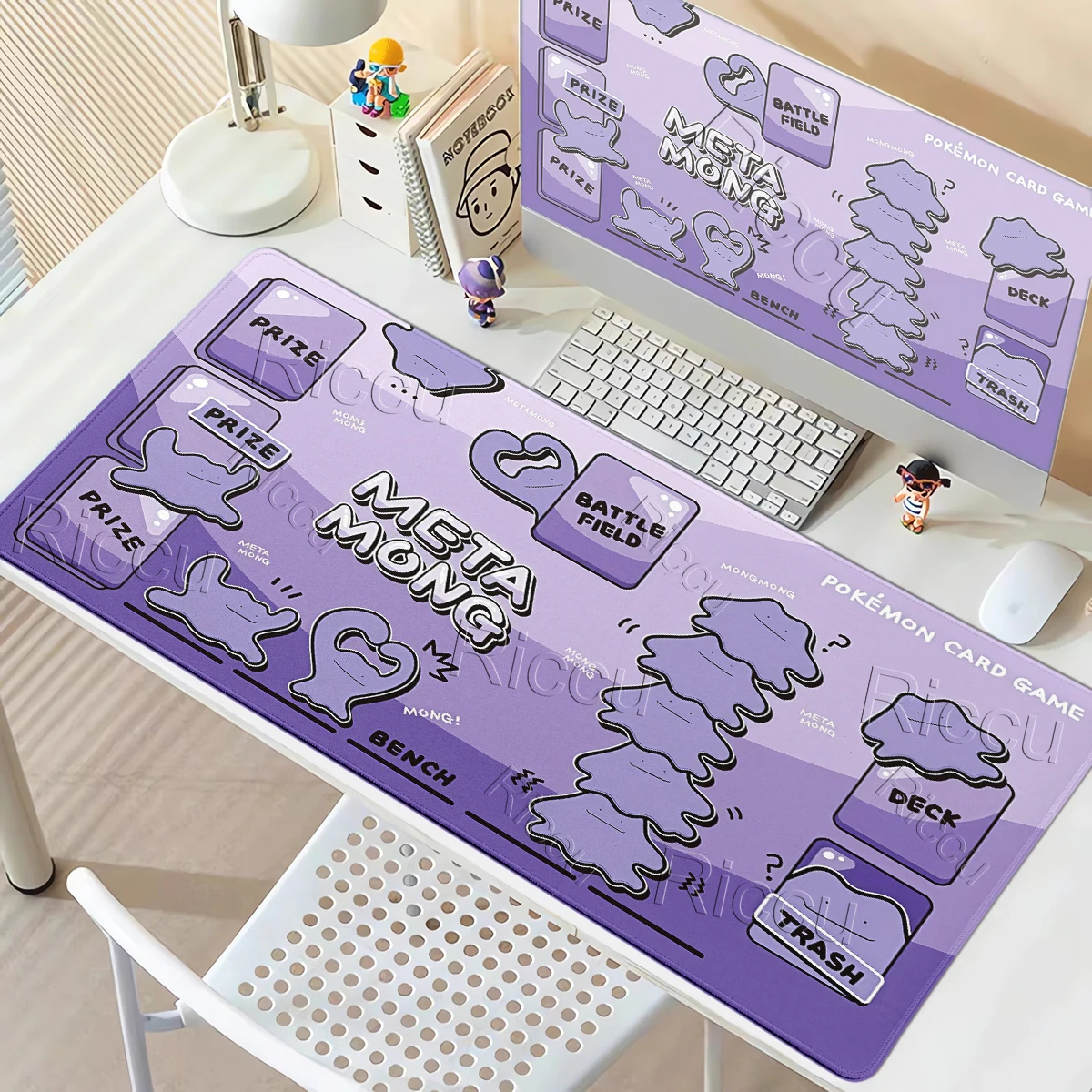 HD printing Extended Mousepads Ditto Series Aesthetics Non-slip Playmat Cartoon P-Pokemon Stitched Edge PC Game Rubber Desk Mats